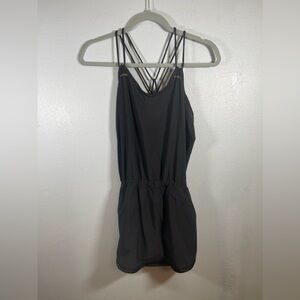 Lululemon Sweaty Or Not Runsie Romper Skirt Skort Black Size 6